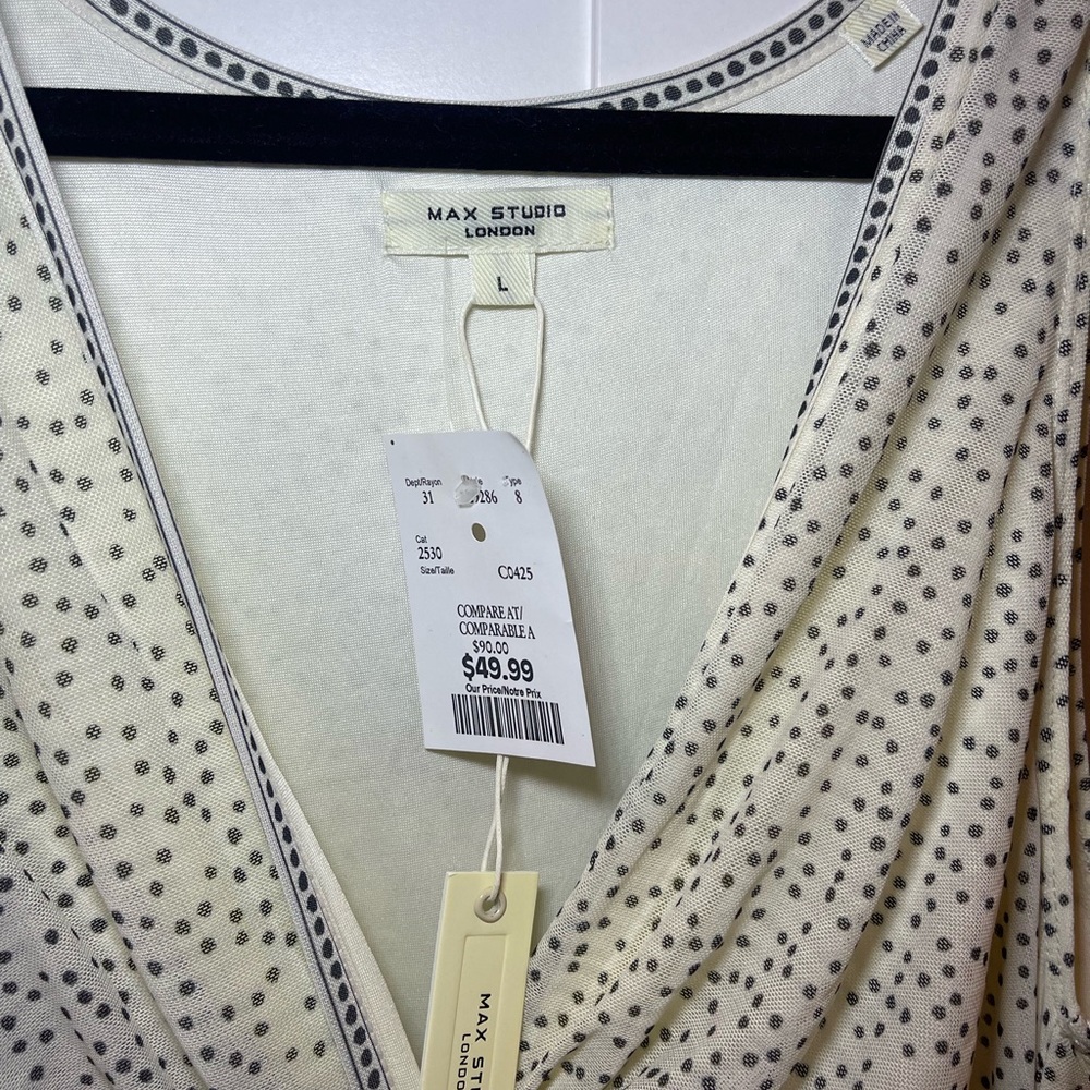 Max Studio White and Black Patterned Dress - Picture 4 of 5